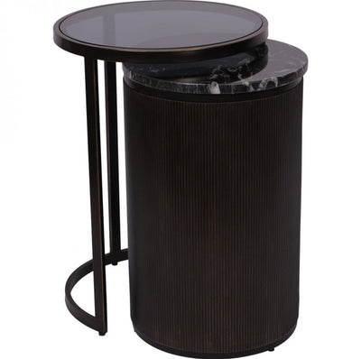 Belvedere Black Set of 2 Nesting Side Tables