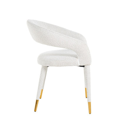 Richmond Interiors Gia Chair in White Boucle