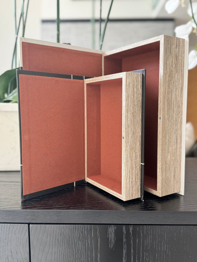 Set of 2 Modern Design Book Boxes