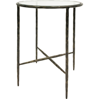 The Patterdale Hand Forged Side Table finished in dark bronze 