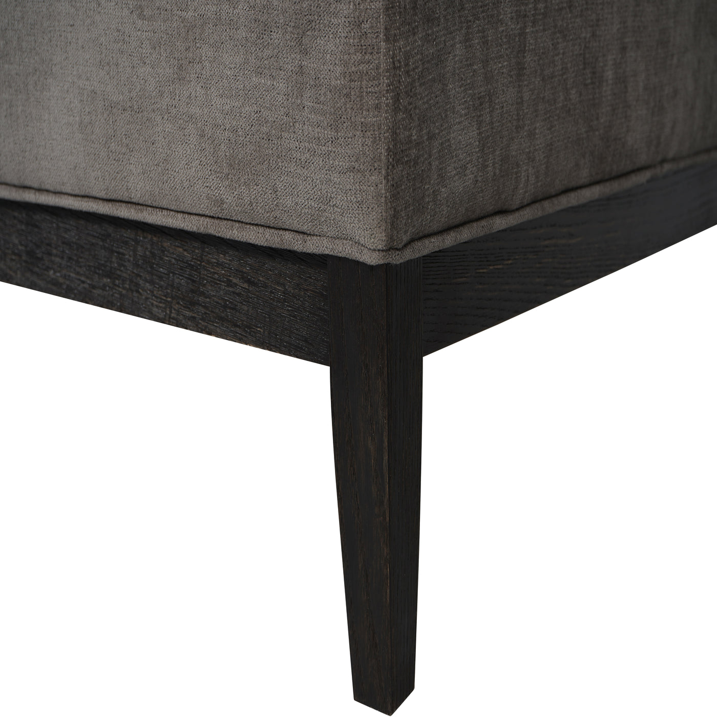 Theodore Buttoned XL Ottoman in Warm Grey