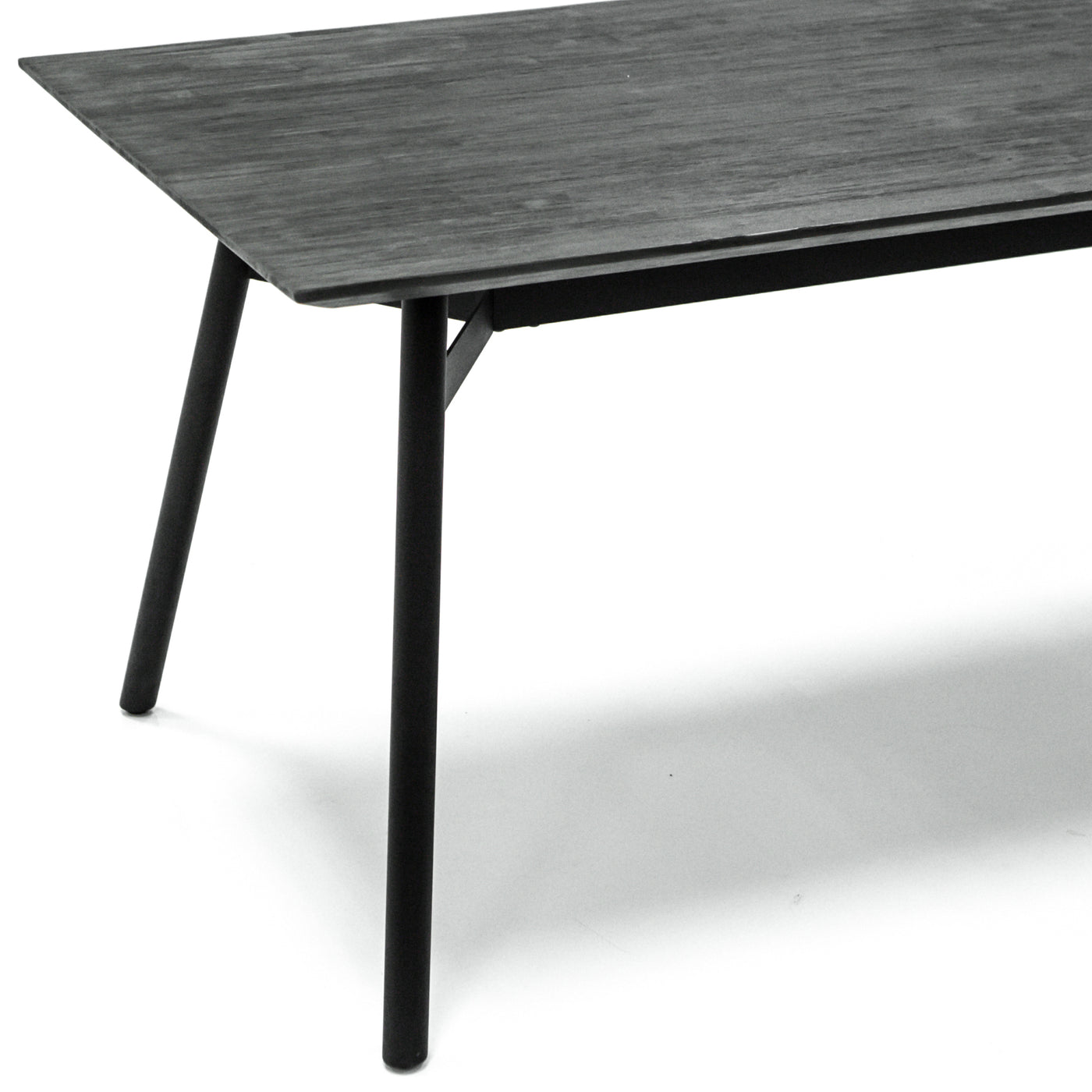 Bronks Black Acacia Fixed Dining Table