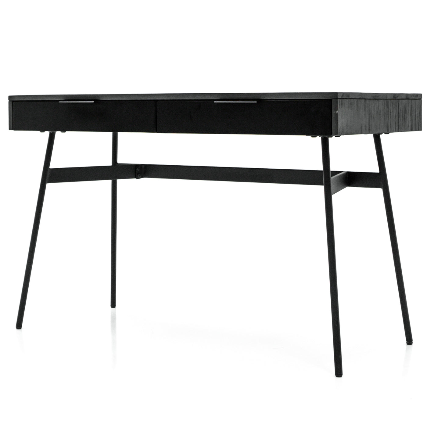 Bronks Black Acacia Desk with Two Drawers