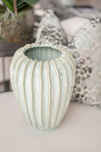 Hand Made Green Ceramic Vase