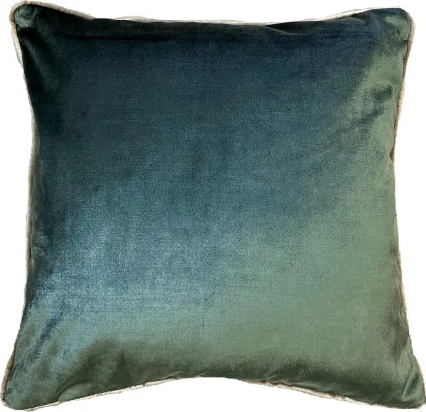 Twofaced Sage And Gold Large Cushion