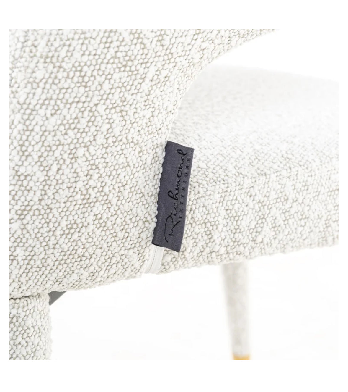 Richmond Interiors Gia Chair in White Boucle