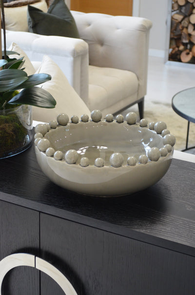 Grey Bobble Edged Bowl