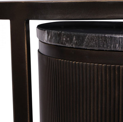 Belvedere Black Set of 2 Nesting Side Tables