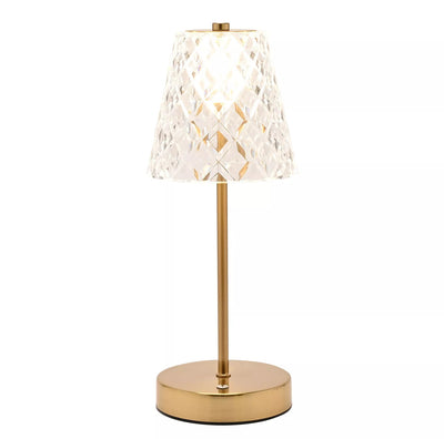 BRONZE USB TOUCH TABLE LAMP WITH GLASS SHADE