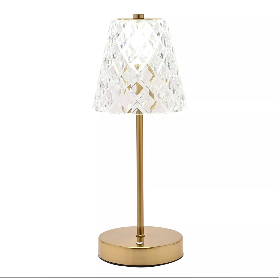 BRONZE USB TOUCH TABLE LAMP WITH GLASS SHADE