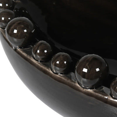 Black Oval Bobble Edged Bowl