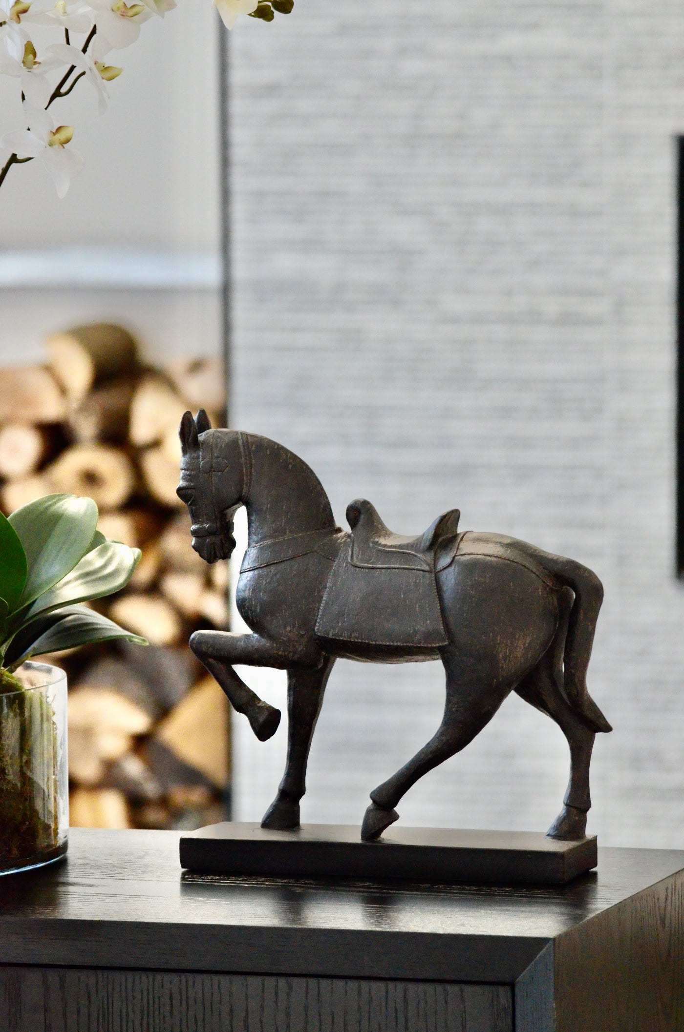 Dressage Decorative Horse On Base Ornament