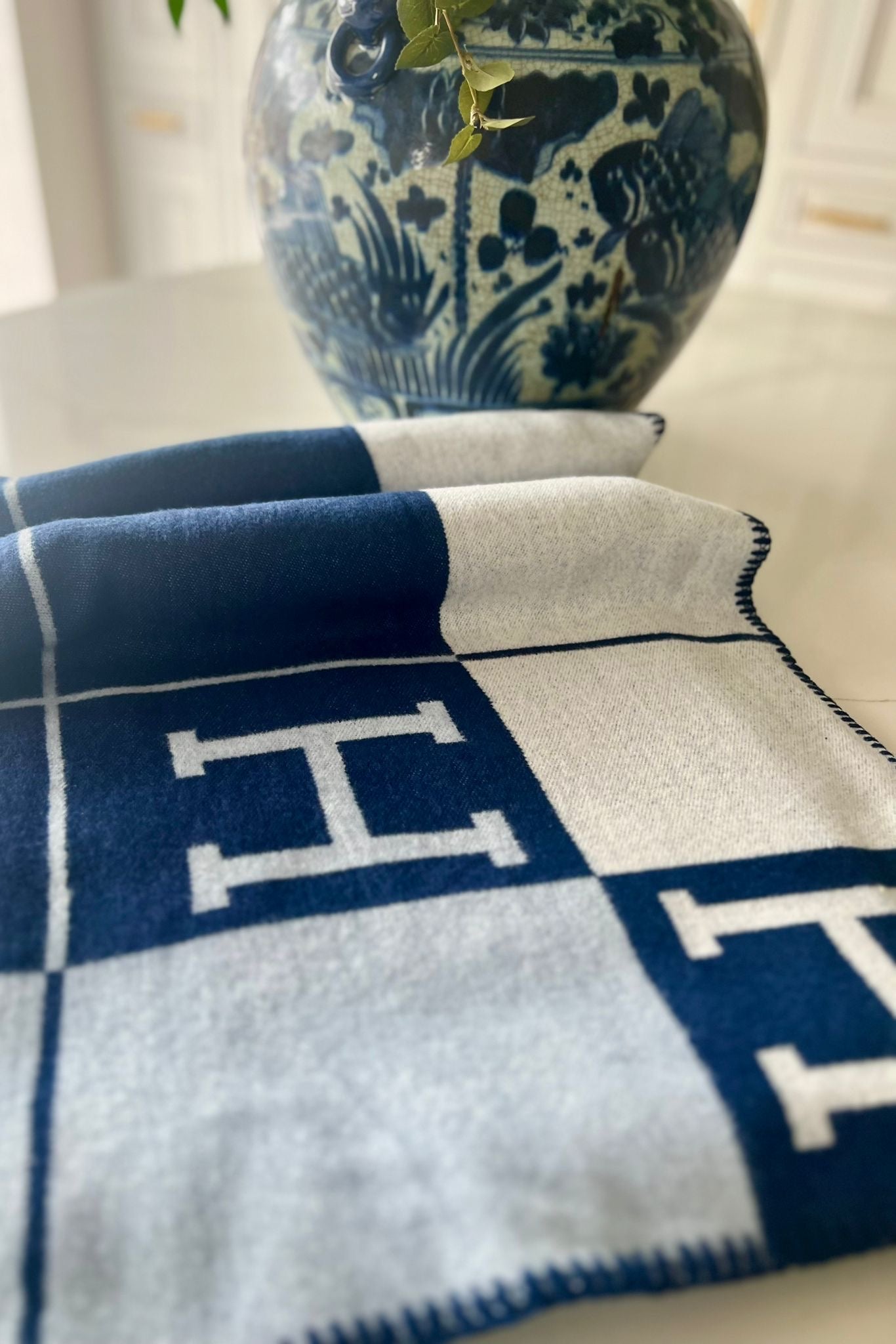 H Cashmere Throw