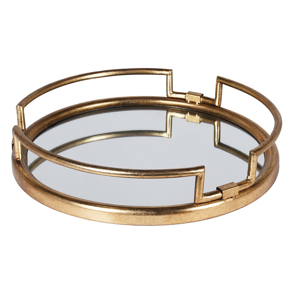 Gold Frame Mirror Tray