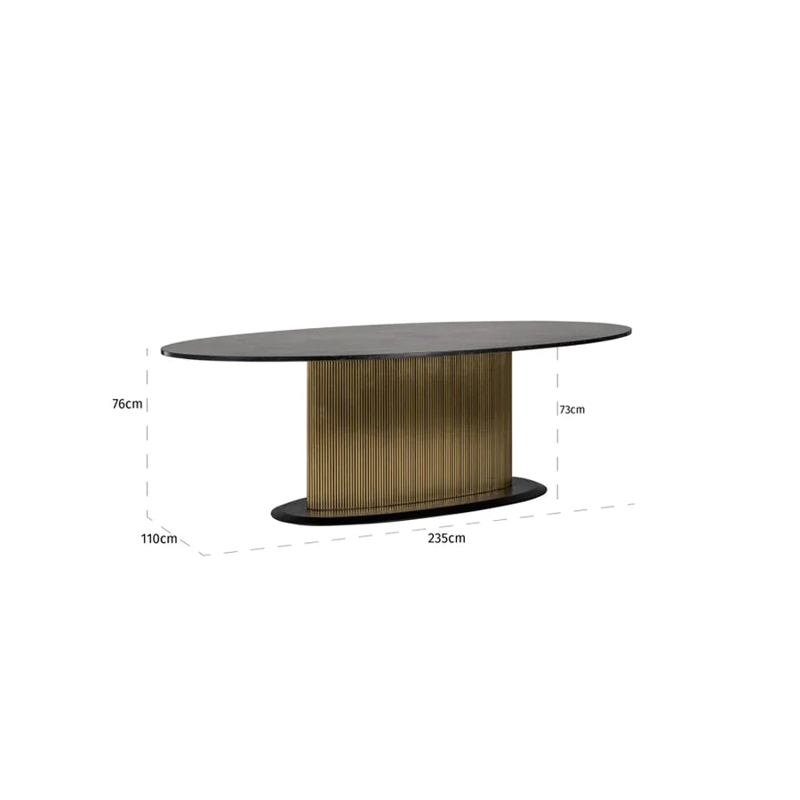 Richmond Interiors Ironville Oval Dining Table – 235cm