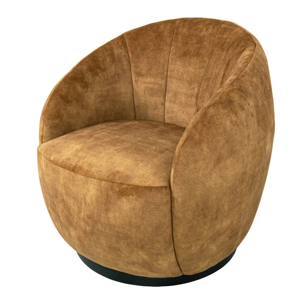 Chaplain Ginger Finish Swivel Chair by RV Astley