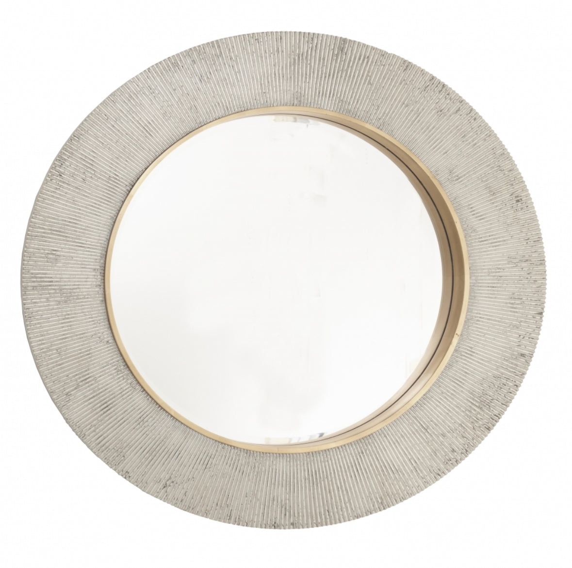 Edvin Silver Finish Wall Mirror by RV Astley