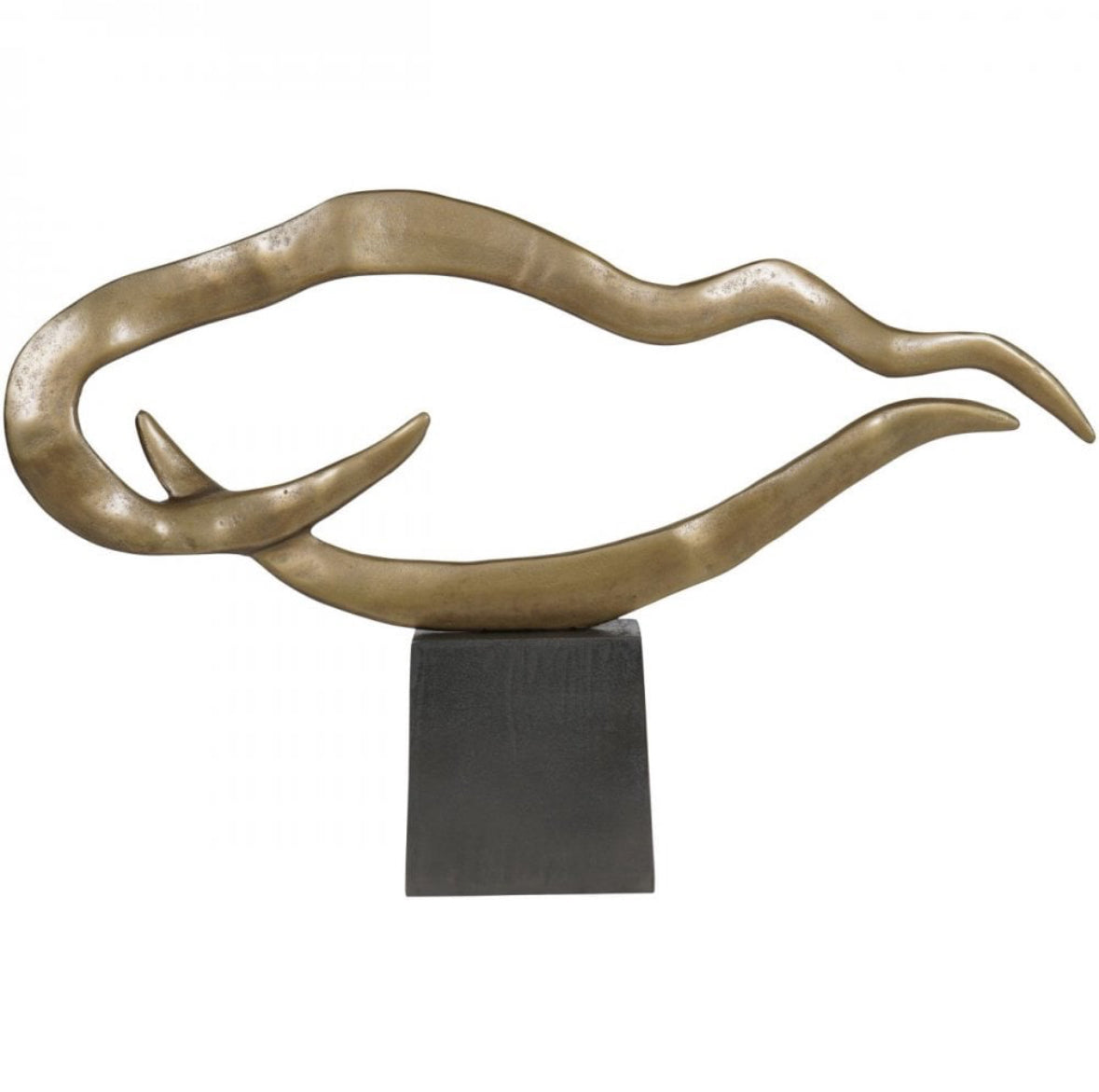 Isla Small Textured Brass Aluminium Abstract Sculpture