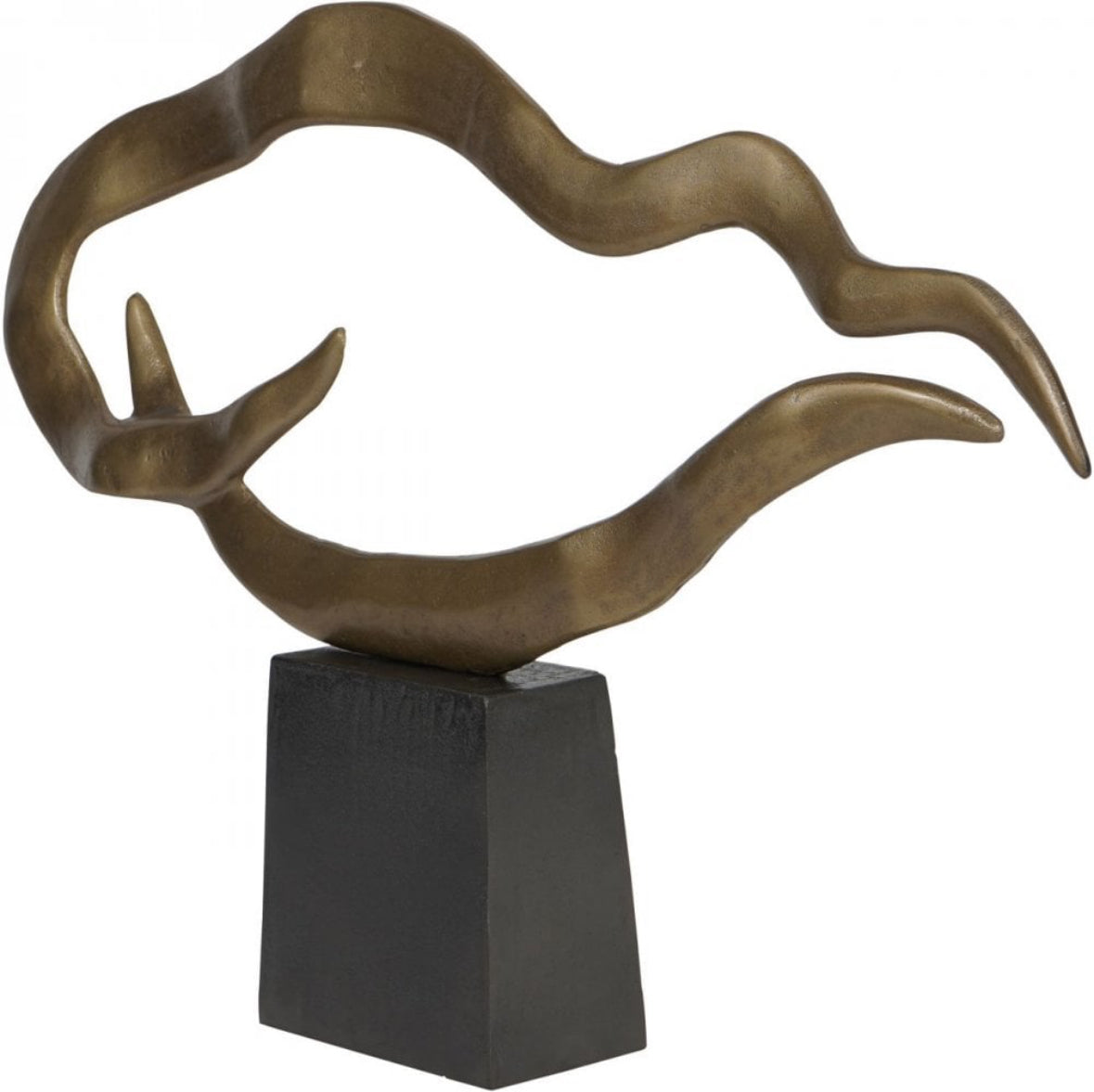 Isla Small Textured Brass Aluminium Abstract Sculpture