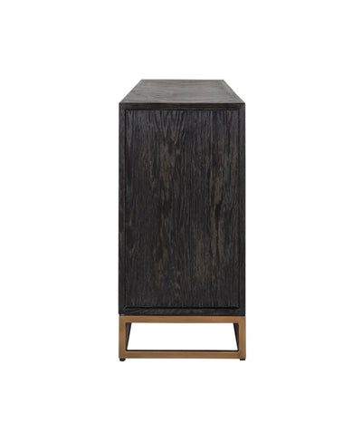 Richmond Interiors Blackbone Oak and Brass Sideboard