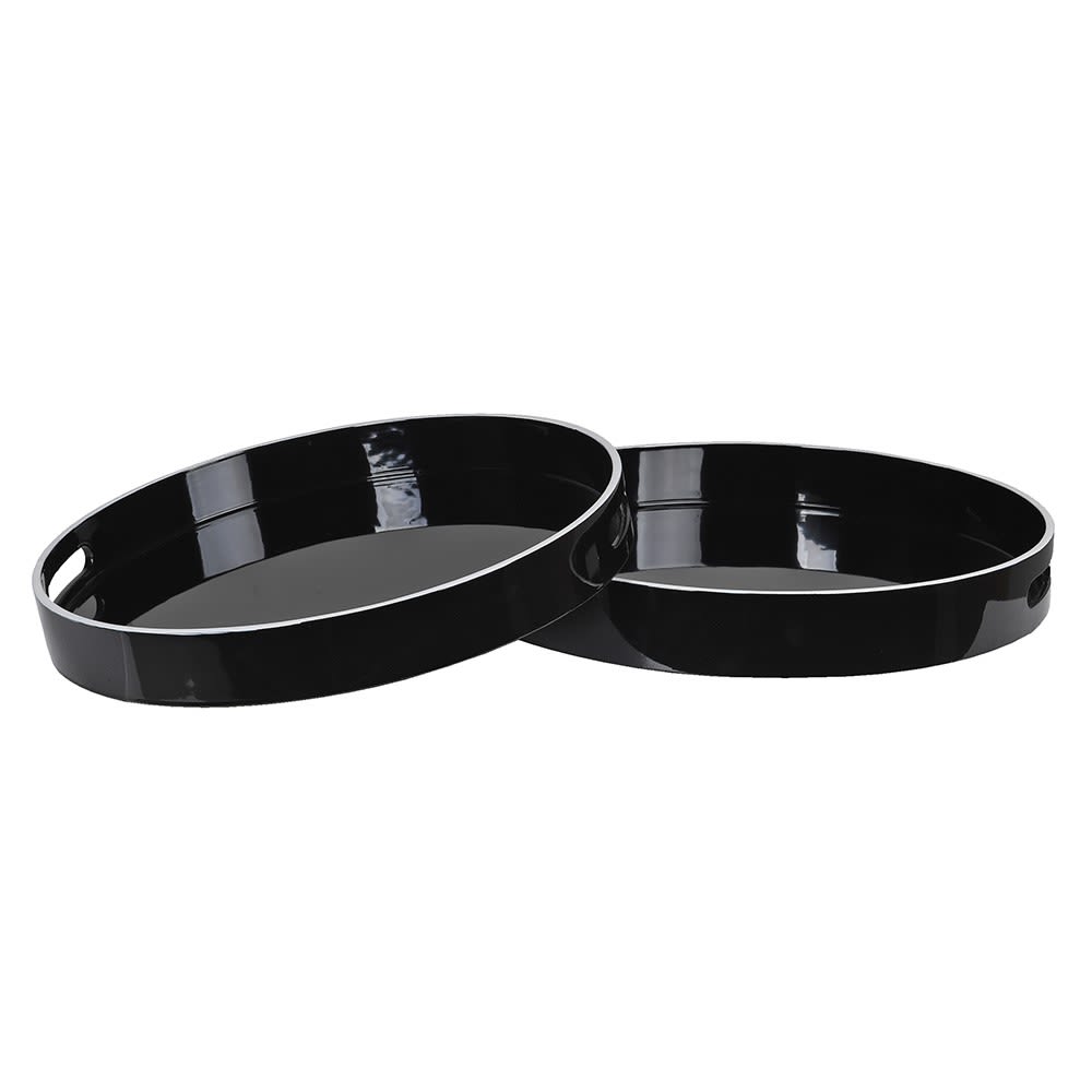 Set of 2 Monochrome Trays