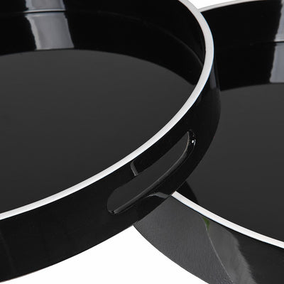 Set of 2 Monochrome Trays