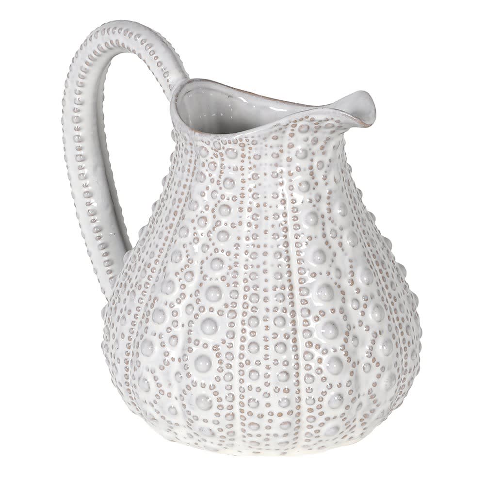 Large White Urchin Jug