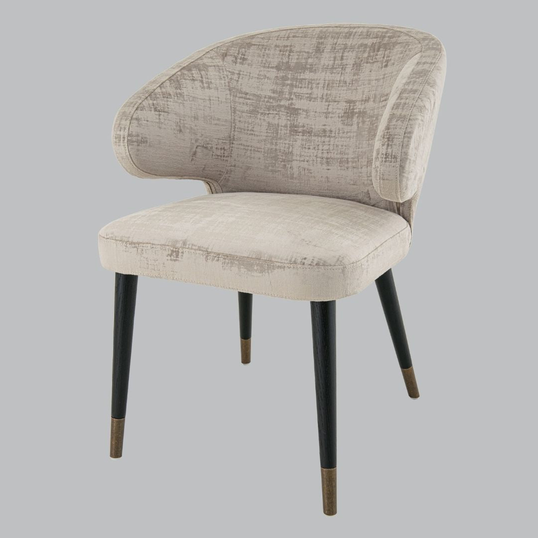 vance dining chair, mushroom in colour