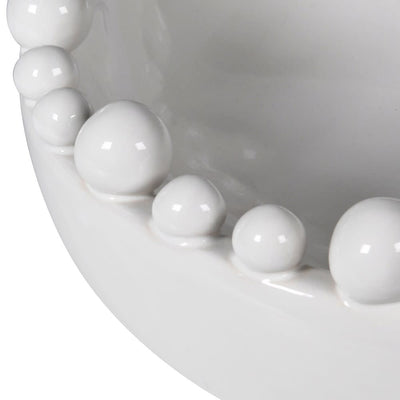 White Bobble Edged Bowl 6