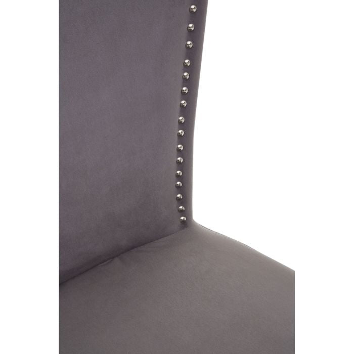 Norfolk Luxury Kensington Townhouse Grey Velvet Dining Chair