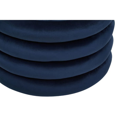 Norfolk Luxury Hartford Midnight Blue Round Stool