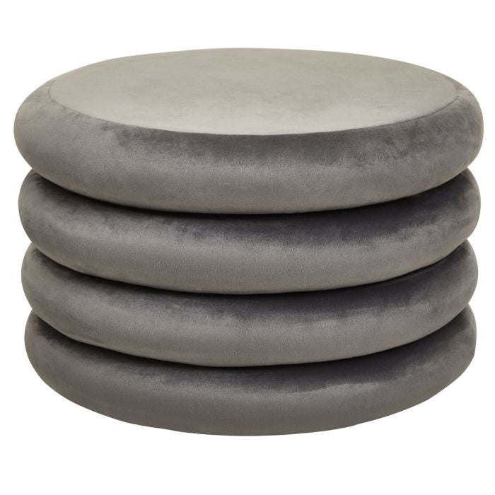 Norfolk Luxury Hartford Grey Round Stool