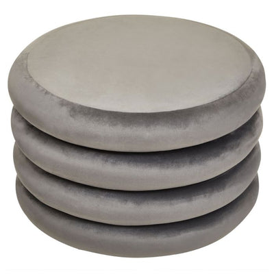 Norfolk Luxury Hartford Grey Round Stool