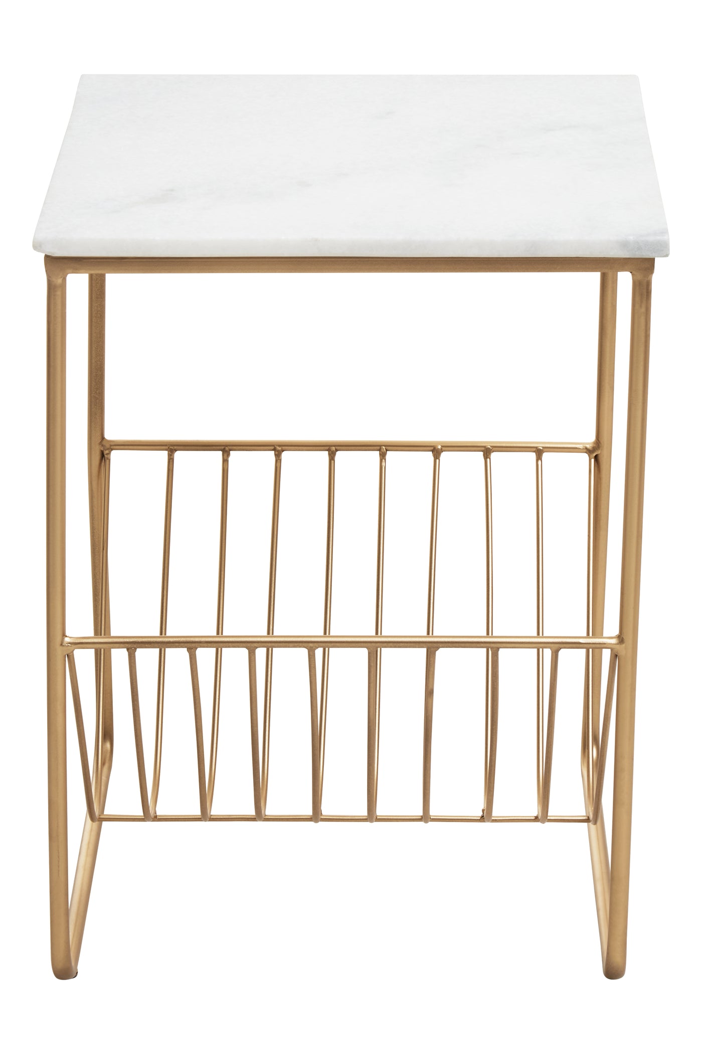 Norfolk Luxury Mandoli White Marble Rack Side Table