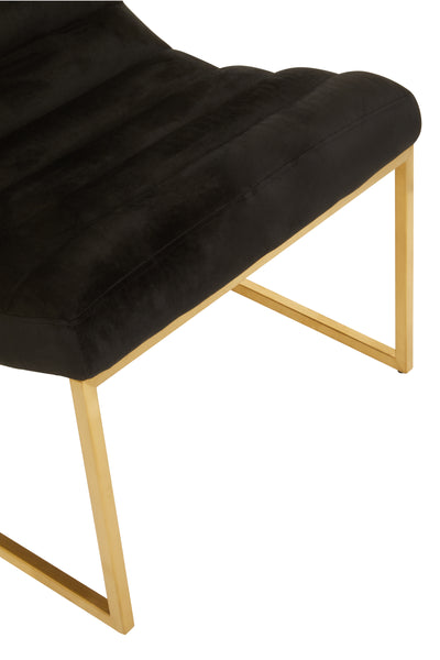 Norfolk Luxury Vogue Black Velvet Cocktail Chair