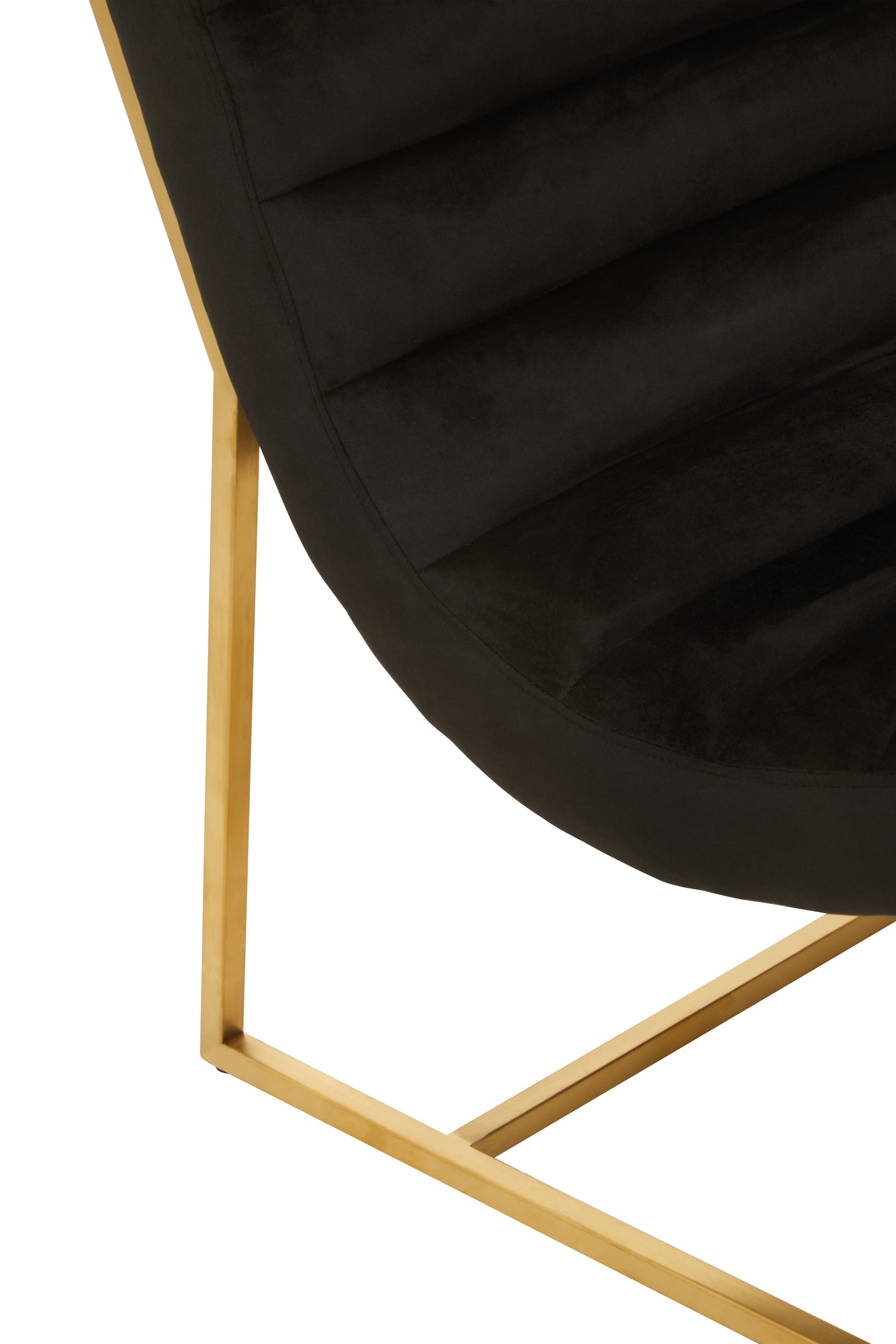 Norfolk Luxury Vogue Black Velvet Cocktail Chair