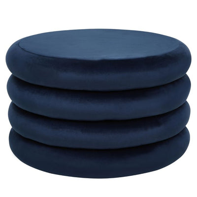 Norfolk Luxury Hartford Midnight Blue Round Stool