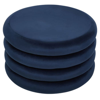 Norfolk Luxury Hartford Midnight Blue Round Stool