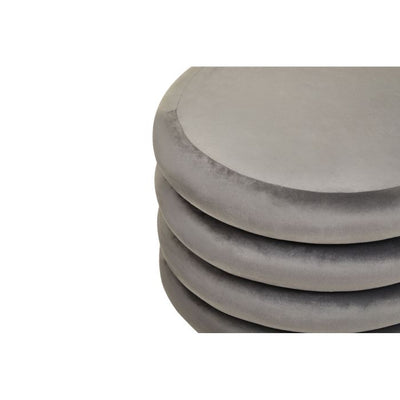 Norfolk Luxury Hartford Grey Round Stool