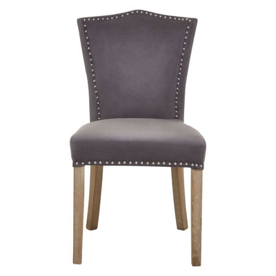 Norfolk Luxury Kensington Townhouse Grey Velvet Dining Chair