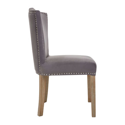 Norfolk Luxury Kensington Townhouse Grey Velvet Dining Chair