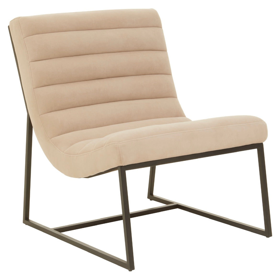 Norfolk Luxury Vogue Ivory Velvet Cocktail Chair