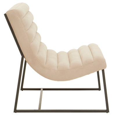 Norfolk Luxury Vogue Ivory Velvet Cocktail Chair