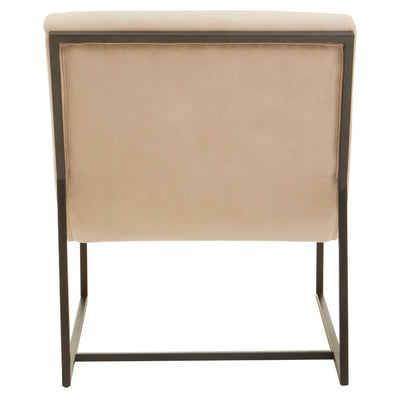 Norfolk Luxury Vogue Ivory Velvet Cocktail Chair