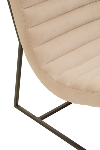 Norfolk Luxury Vogue Ivory Velvet Cocktail Chair