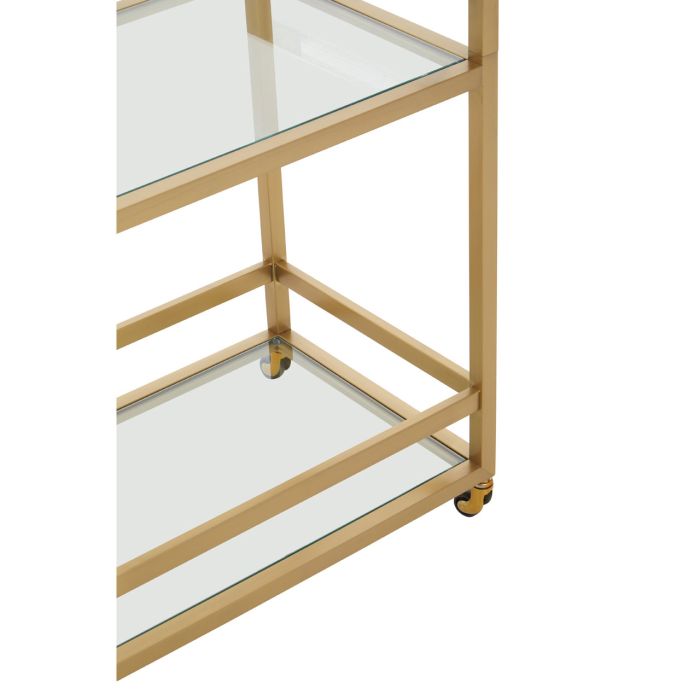 Norfolk Luxury Vogue Matte Gold 2 Tier Butler Trolley