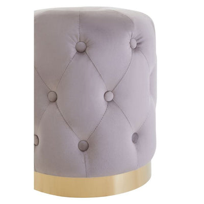 Norfolk Luxury MINK VELVET BUTTON STOOL