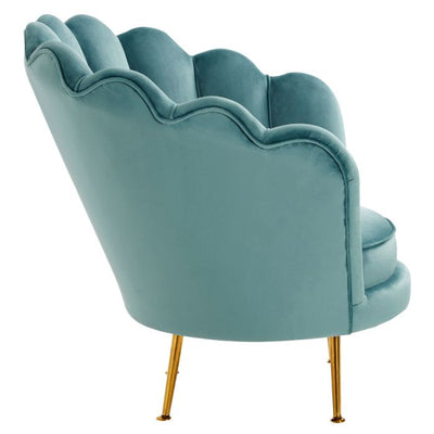 Norfolk Luxury Ovala Blue Scalloped Chair