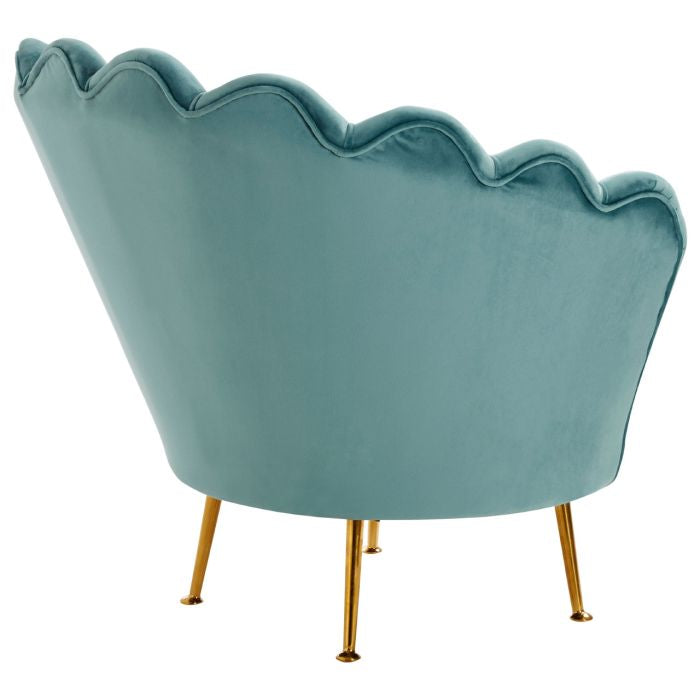 Norfolk Luxury Ovala Blue Scalloped Chair