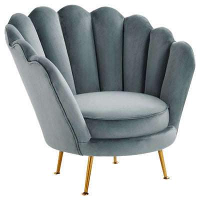 Norfolk Luxury Ovala Light Blue Scalloped Chair